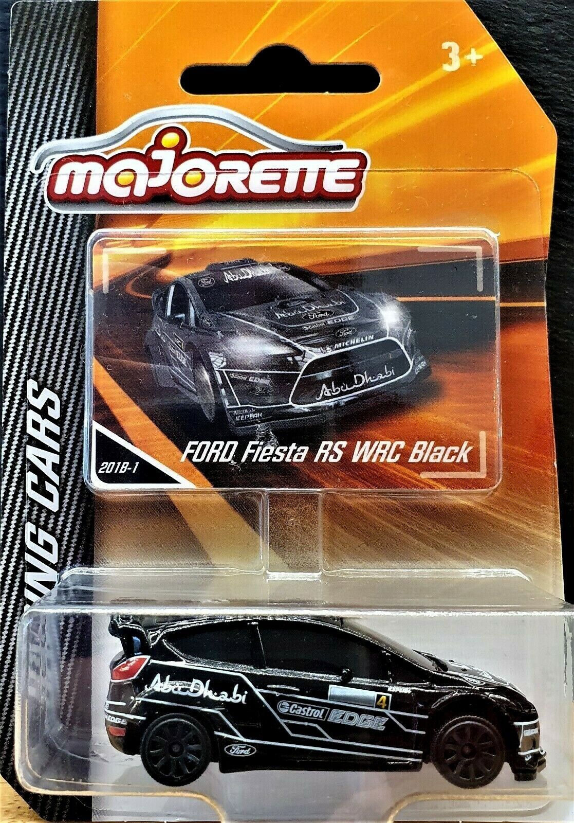 Majorette 2019 Ford Fiesta RS WRC Black #201 Racing Cars New Long