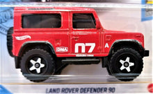 Load image into Gallery viewer, Hot Wheels 2020 Land Rover Defender 90 Red #199 Factory Fresh 4/10 New Long Card
