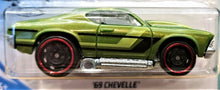 Load image into Gallery viewer, Hot Wheels 2020 &#39;69 Chevelle Green #15 Tooned 4/10 New Long Card
