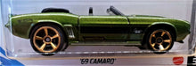 Load image into Gallery viewer, Hot Wheels 2020 &#39;69 Camaro Olive Green #190 HW Roadsters 3/5 New Long Card
