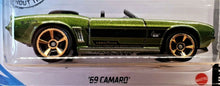 Load image into Gallery viewer, Hot Wheels 2020 &#39;69 Camaro Olive Green #190 HW Roadsters 3/5 New Long Card
