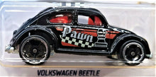 Load image into Gallery viewer, Hot Wheels 2018 Volkswagen Beetle Black #262 Checkmate 8/9 New Long Card
