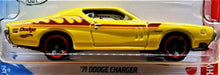 Load image into Gallery viewer, Hot Wheels 2020 &#39;71 Dodge Charger Yellow #188 HW Flames 6/10 new Long Card
