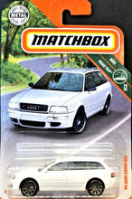 Load image into Gallery viewer, Matchbox 2018 &#39;94 Audi Avant RS2 White #20 MBX Road Trip 14/35 New Long Card
