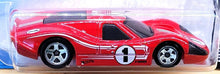 Load image into Gallery viewer, Hot Wheels 2021 &#39;67 Ford GT40 MK.IV Red #106 HW Race Day 8/10 New Long Card
