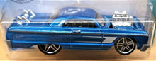 Load image into Gallery viewer, Hot Wheels 2020 &#39;64 Chevy Impala Blue #58 Tooned 9/10 New Long Card
