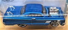 Load image into Gallery viewer, Hot Wheels 2020 &#39;64 Chevy Impala Blue #58 Tooned 9/10 New Long Card
