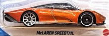 Load image into Gallery viewer, Hot Wheels 2021 McLaren Speedtail Orange #112 Factory Fresh 7/10 New Long Card
