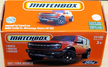 Load image into Gallery viewer, Matchbox 2021 Ford Bronco Maroon MBX Off-Road #21/100 New Sealed Box
