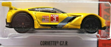 Load image into Gallery viewer, Hot Wheels 2015 Corvette C7.R Yellow #155 HW Race World Race 10/10 New Long Card
