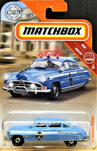 Load image into Gallery viewer, Matchbox 2019 &#39;51 Hudson Hornet Light Blue #57 MBX Rescue 3/20 New Long Card
