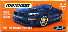 Load image into Gallery viewer, Matchbox 2021 2018 Ford Mustang Convertible Black MBX Highway #87/100 New Sealed
