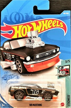 Load image into Gallery viewer, Hot Wheels 2021 &#39;68 Mustang Flat Black #40 Tooned 3/5 New Long Card
