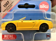 Load image into Gallery viewer, Siku 1507 Bentley GT V8 Convertible Yellow New
