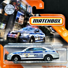 Load image into Gallery viewer, Matchbox 2020 Ford Police Interceptor Silver #28 MBX City New
