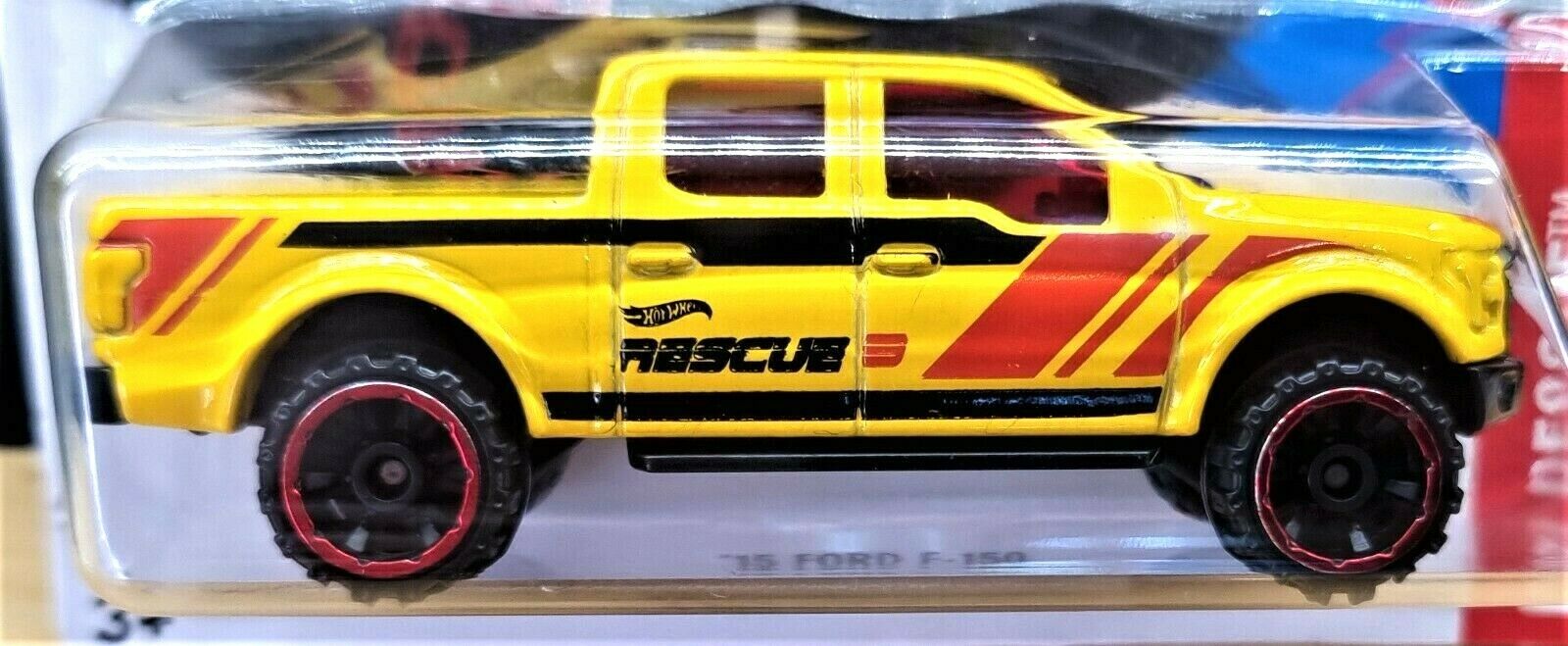 Cochecito Hot Wheels HW Rescue ‘15 Ford F-150 – Edición 185/365, Escala 1:64, Color Rojo, Coleccionable
