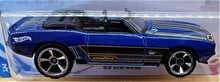 Load image into Gallery viewer, Hot Wheels 2020 &#39;69 Camaro Blue #190 HW Roadsters 3/5 New Long Card
