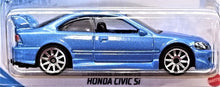 Load image into Gallery viewer, Hot Wheels 2021 Honda Civic SI Light Blue #63 Factory Fresh 3/10 New Long Card
