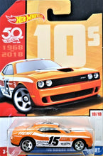 Load image into Gallery viewer, Hot Wheels 2018 &#39;15 Dodge Challenger SRT Orange 50th Anniversary Throwback 10/10
