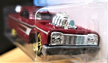 Load image into Gallery viewer, Hot Wheels 2020 &#39;64 Chevy Impala Red #58 Tooned 9/10 New Long Card
