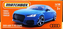 Load image into Gallery viewer, Matchbox 2021 2020 Audi TT RS Coupe Blue MBX Showroom #16/100 New Sealed Box
