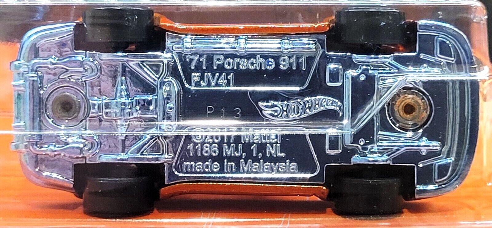 Voiture Miniature Hot Wheels Porsche 911 Noire 1971 - Édition 2017 - Échelle 1:64 - Réf. FJV41