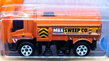 Load image into Gallery viewer, Matchbox 2017 MBX Street Cleaner Orange #16 MBX Adventure City New Long Card
