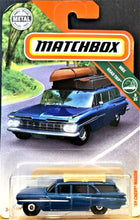 Load image into Gallery viewer, Matchbox 2018 &#39;59 Chevy Wagon Dark Blue #10 MBX Road Trip 8/35 New Long Card
