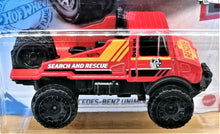 Load image into Gallery viewer, Hot Wheels 2021 Mercedes-Benz Unimog 1300 Red #188 HW Rescue 1/10 New Long Card
