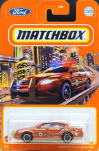 Load image into Gallery viewer, Matchbox 2021 Ford Police Interceptor Red MBX Metro #81/100 New Long Card
