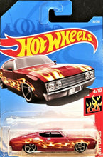 Load image into Gallery viewer, Hot Wheels 2019 &#39;69 Ford Torino Talladega Red #32 HW Flames 4/10 New Long Card
