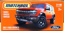 Load image into Gallery viewer, Matchbox 2021 Ford Bronco Maroon MBX Off-Road #21/100 New Sealed Box
