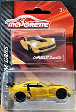 Load image into Gallery viewer, Majorette 2020 Chevrolet Corvette GMTM Yellow #9610 Premium Cars New Long Card
