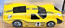 Load image into Gallery viewer, Hot Wheels 2021 &#39;67 Ford GT40 MK.IV Yellow #106 HW Race Day 8/10 New Long Card
