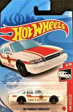 Load image into Gallery viewer, Hot Wheels 2021 &#39;96 Chevrolet Impala SS White #227 HW Rescue 6/10 New Long Card
