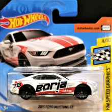 Load image into Gallery viewer, Hot Wheels 2018 &#39;2015 Ford Mustang GT 2018 White #222 HW Speed Graphics 4/10 New
