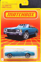 Load image into Gallery viewer, Matchbox 2021 &#39;71 Chevy Chevelle Teal Retro Series 17/24 New
