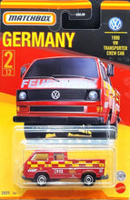 Load image into Gallery viewer, Matchbox 2021 1990 VW Transporter Crew Cab Red Germany Collection 2/12 New
