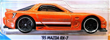 Load image into Gallery viewer, Hot Wheels 2020 &#39;95 Mazda RX-7 Orange #43 HW Turbo 4/5 New Long Card
