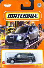 Load image into Gallery viewer, Matchbox 2021 LEVC TX Taxi Black MBX Metro #46/100 New Long Card
