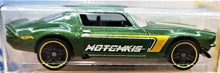 Load image into Gallery viewer, Hot Wheels 2018 &#39;70 Camaro Green #28 HW Speed Graphics 7/10 New Long Card
