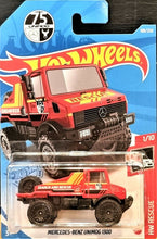 Load image into Gallery viewer, Hot Wheels 2021 Mercedes-Benz Unimog 1300 Red #188 HW Rescue 1/10 New Long Card
