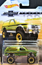 Load image into Gallery viewer, Hot Wheels 2018 Chevy Blazer 4x4 Green 100 Years of Chevy Trucks 5/8 New
