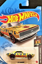 Load image into Gallery viewer, Hot Wheels 2021 &#39;67 Camaro Gold #110 HW Dream Garage 4/5 New Long Card
