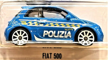 Load image into Gallery viewer, Hot Wheels 2015 Fiat 500 Blue #50 HW City HW Rescue 5/10 New Long Card
