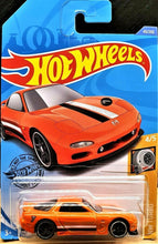 Load image into Gallery viewer, Hot Wheels 2020 &#39;95 Mazda RX-7 Orange #43 HW Turbo 4/5 New Long Card
