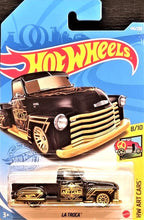 Load image into Gallery viewer, Hot Wheels 2021 La Troca Black #146 HW Art Cars 8/10 New Long Card
