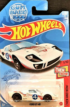 Load image into Gallery viewer, Hot Wheels 2021 Ford GT-40 White #78 Then &amp; Now 1/10 New Long Card
