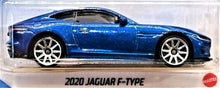 Load image into Gallery viewer, Hot Wheels 2021 2020 Jaguar F-Type Blue #25 Factory Fresh 1/10 New Long Card
