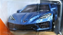 Load image into Gallery viewer, Matchbox 2020 Corvette C8 Blue #47 MBX Highway New Long Card
